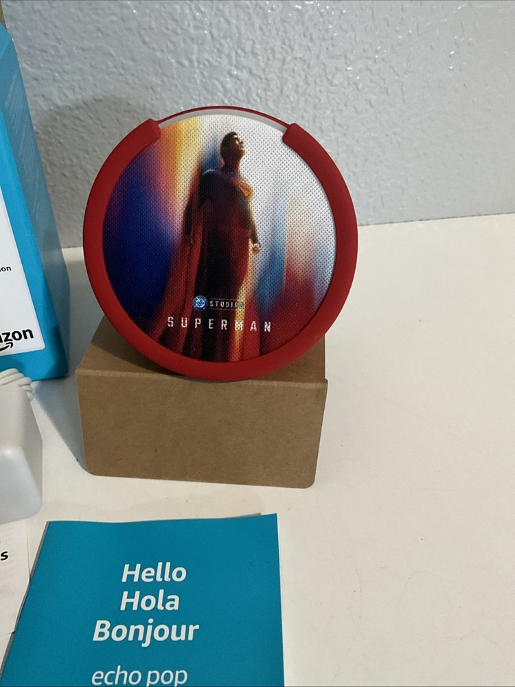 Superman Edition Amazon Echo Pop (Limited Edition) - New Open Box