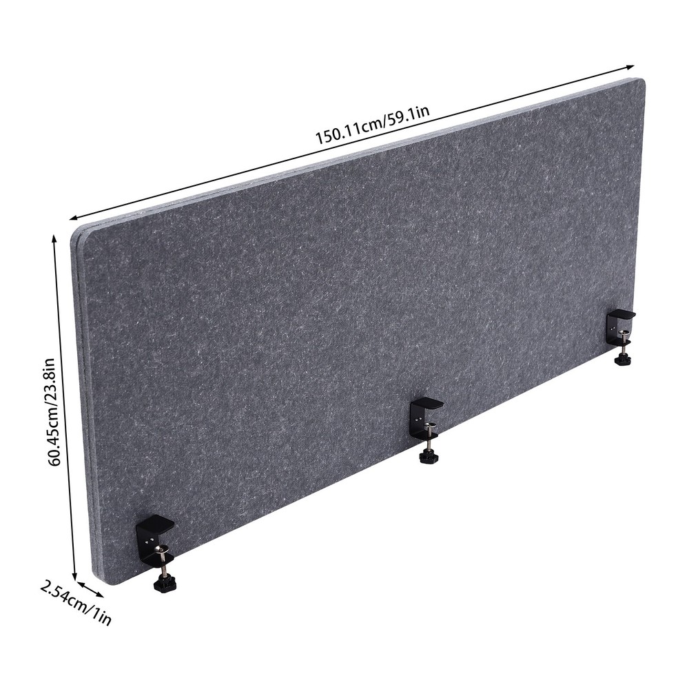 Office Table Partition Desk Divider Desktop Privacy Panel 150*60.45*2.54 cm