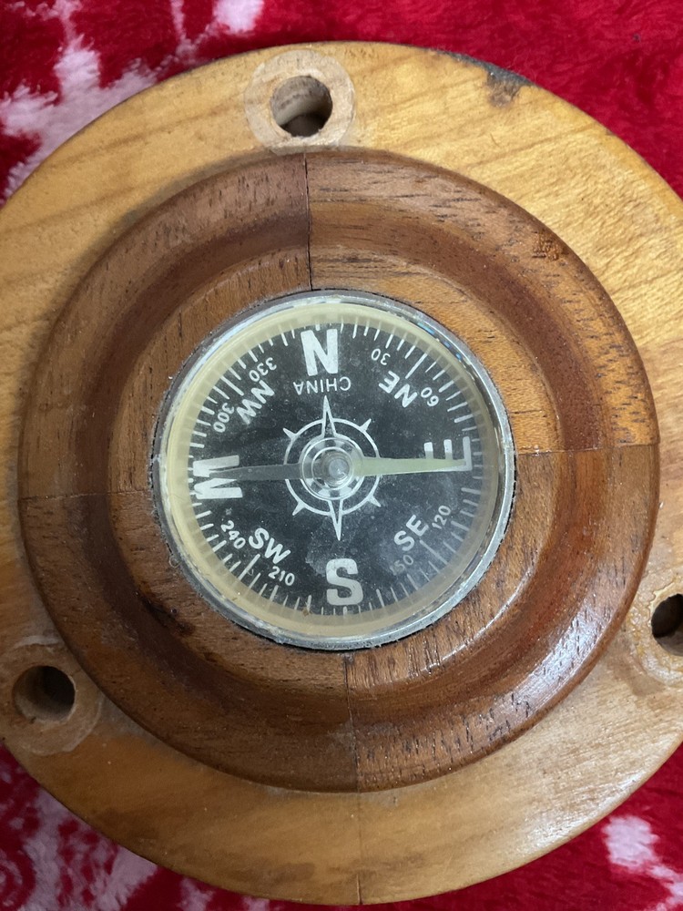 Vintage Unusual Table Compass With Unusual Graph Underneath