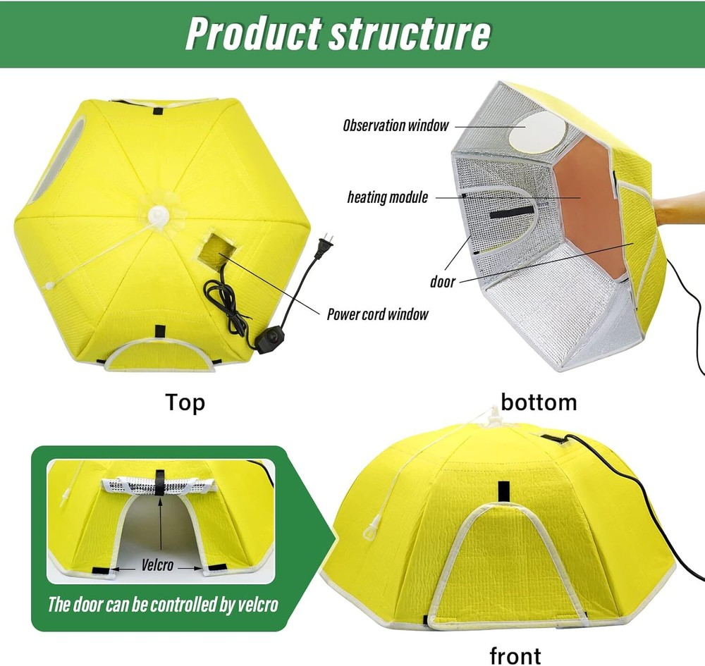 Chicken Brooder Box for Chicks Brooder Plate Chick Heater Warmer for 10 Newborns