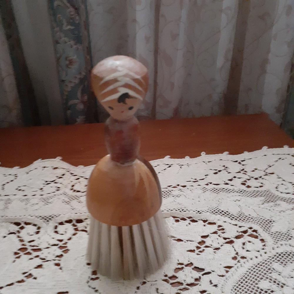 Hand Painted Barber/Table Brush Unique