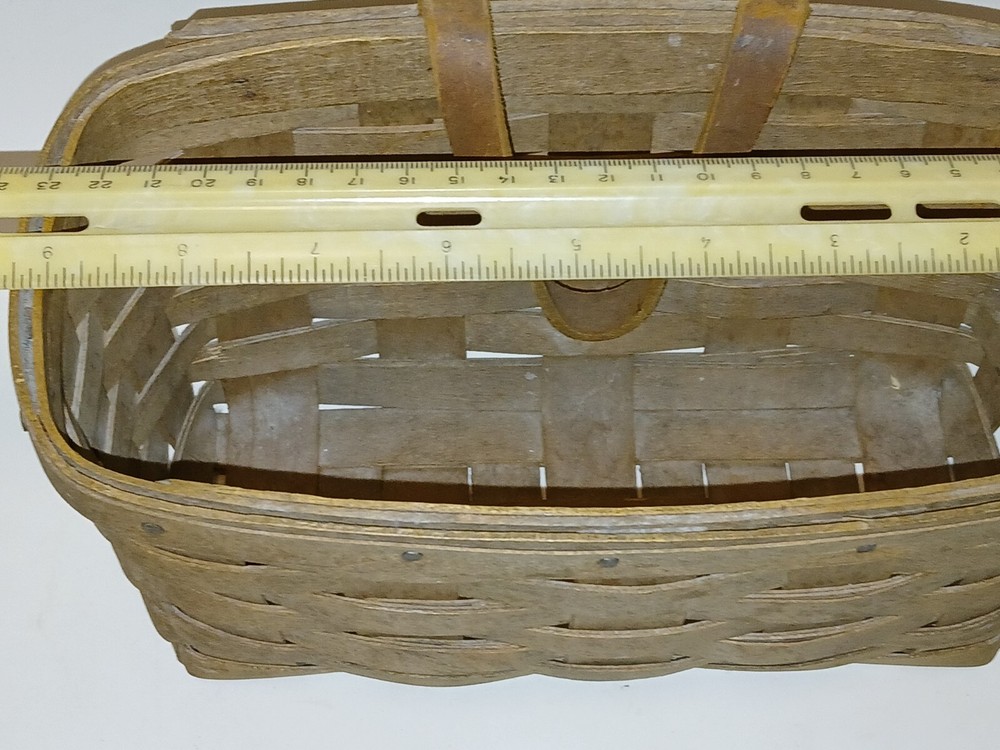 1981 1 Longaberger Keepsake Basket w/Leather Handle & 1 Smaller Signed 1981