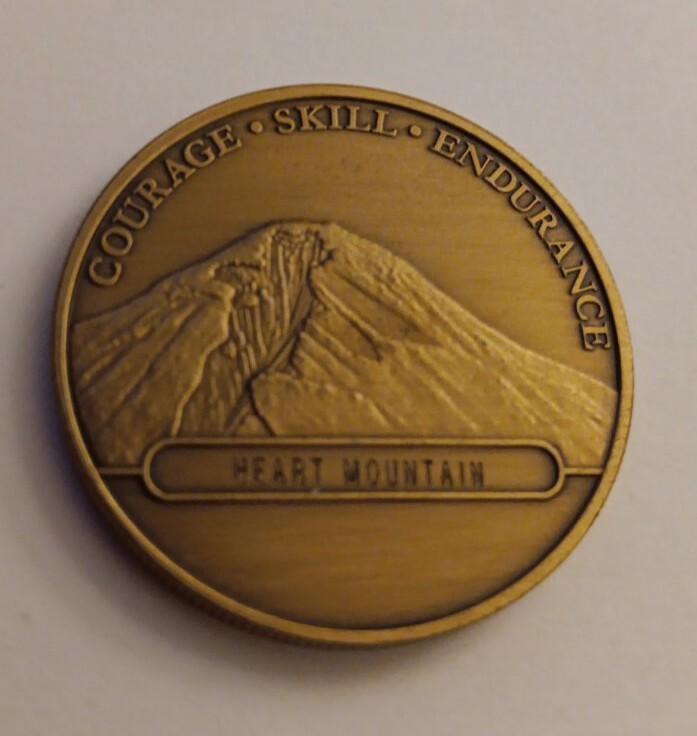 HEART MOUNTAIN ENGRAVABLE  Challenge COIN