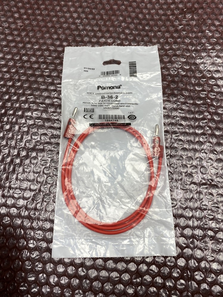 New ITT Pomona Electronics B-36-2 Banana Plug Patch Cord