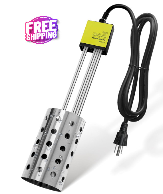 Calentador de Agua 1500W Inmersion con Control de Temperatura y Apagado