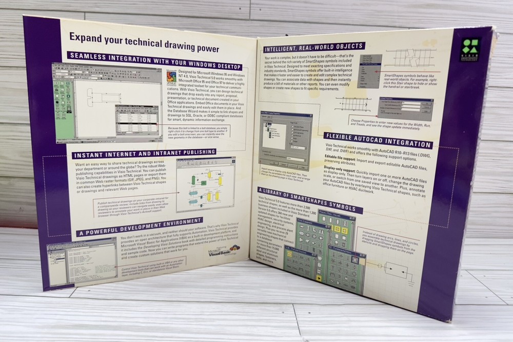 Visio Technical 5.0 Software Suite - Complete In Box CIB - 1997 - G2