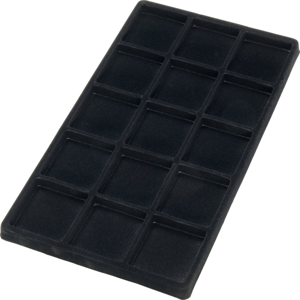 5 Black 15 Compartment Display Tray Inserts
