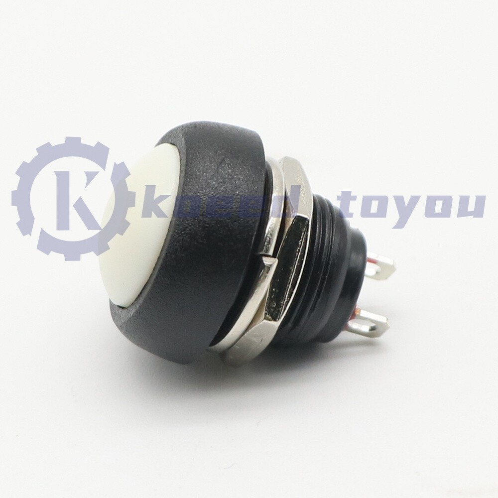 1PCS White 12mm Waterproof momentary Push button Switch Mini Round Switch