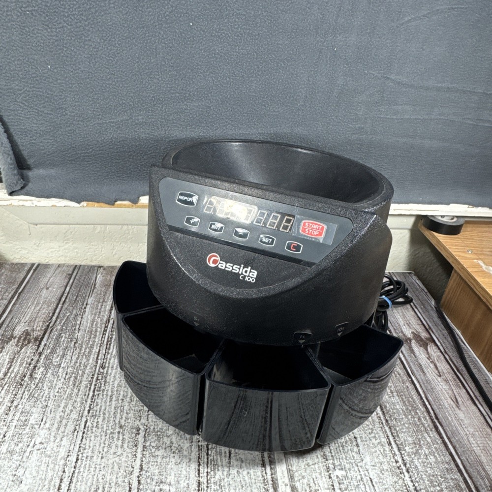 Cassida C100 Electronic Coin Counter/Sorter - Tested & Working