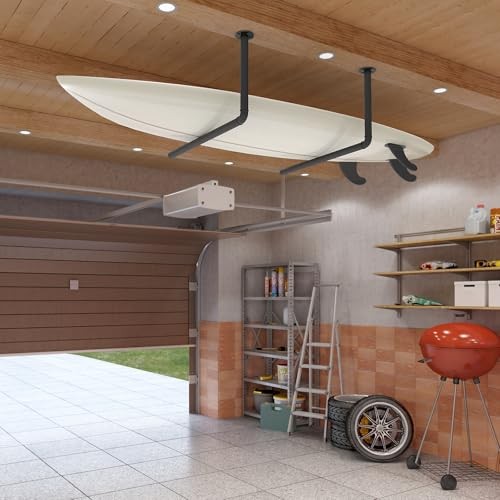 Surfboard Wall Mount or Ceiling Rack, Heavy-Duty Garage Ceiling Storage Racks