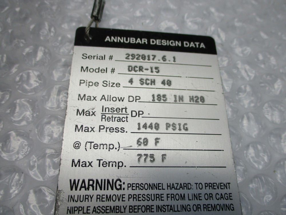 ANNUBAR DCR-15 METER STATION ASSEMBLY NSNP