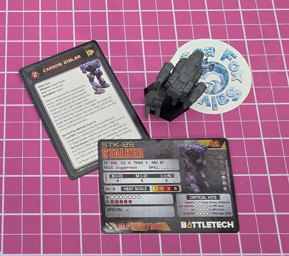 BattleTech STALKER Mech -- 21st CENTAURI LANCERS COMMAND LANCE - Exclusive!