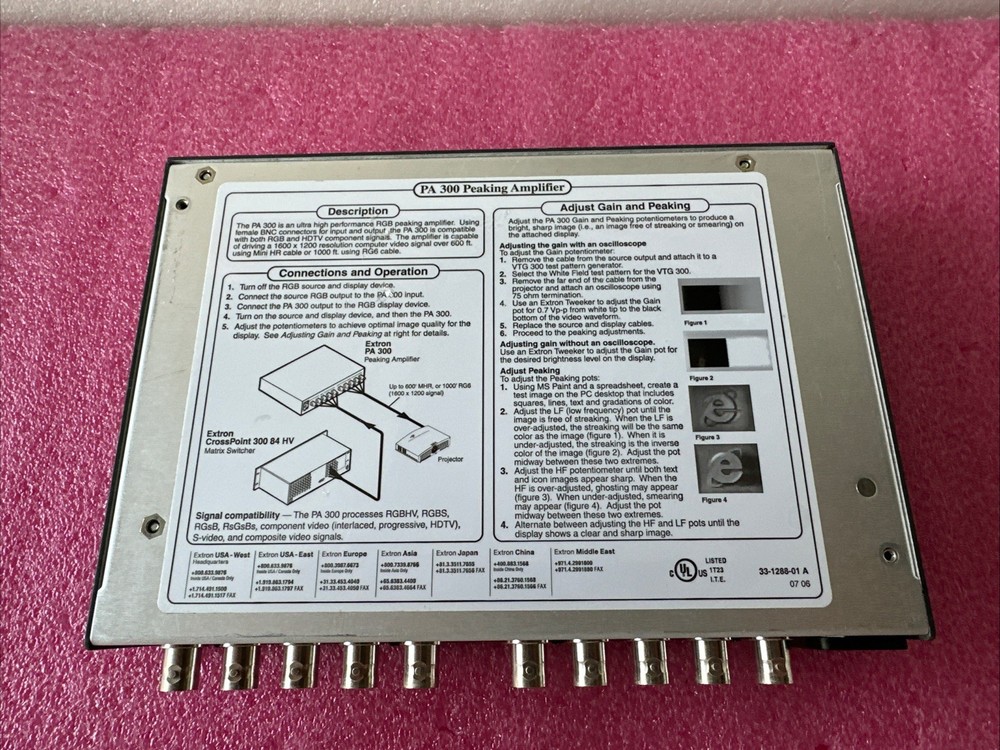Extron PA 300 Peaking Amplifier