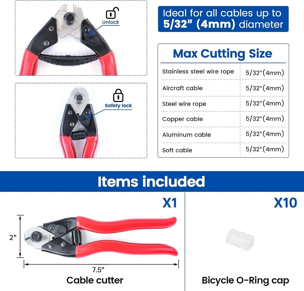 Wire Cutter Tool Heavy Duty Cable