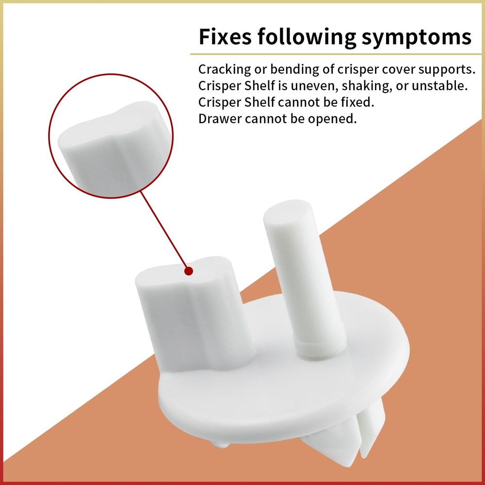 4 Pack 241993101 Crisper Shelf Cover Support Refrigerator Shelf Support Replace