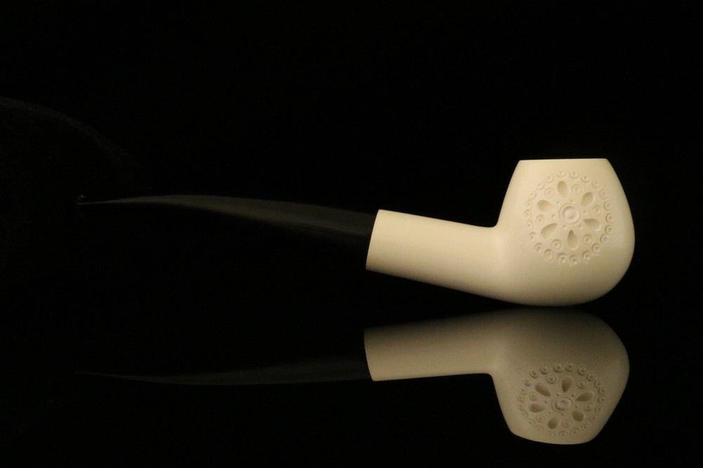 Apple Block Meerschaum Pipe with case M1975