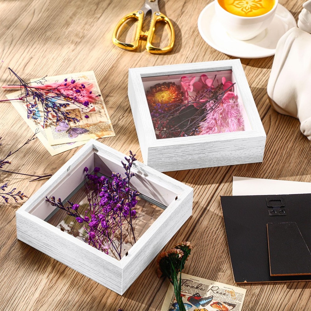 Ripeng 16 Pack Shadow Box Frame Display Case Picture Frame for Wedding Bouque...