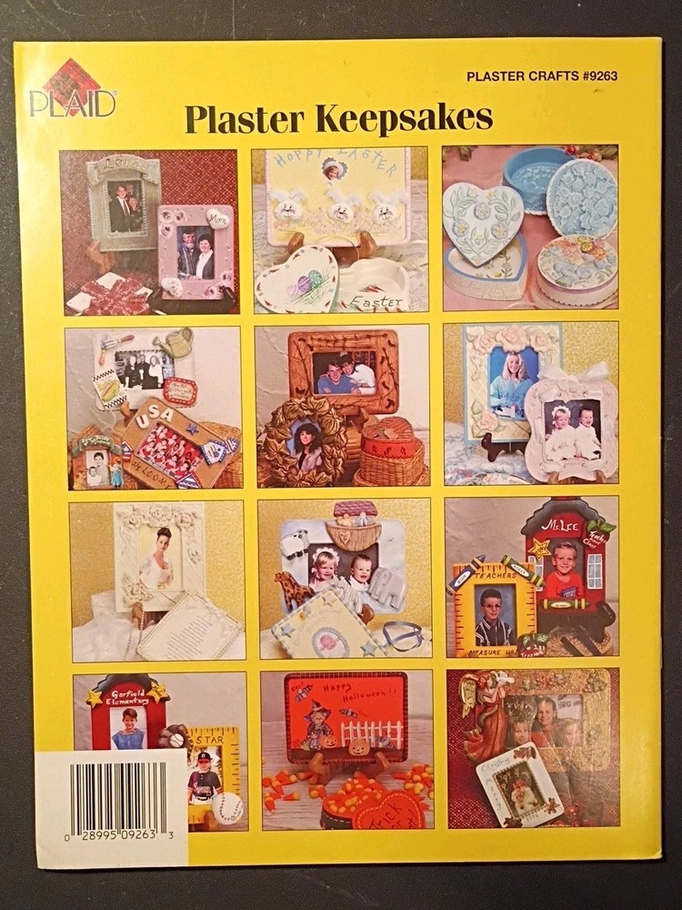 ⭐Plaster Keepsakes Crafts Instruction for 31 Frames Plagues Boxes Plaid #9263