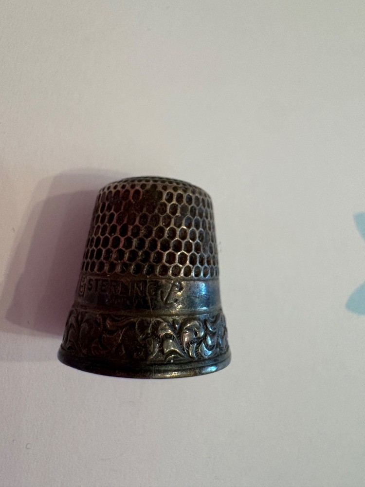 Antique Sterling Silver Thimble 10