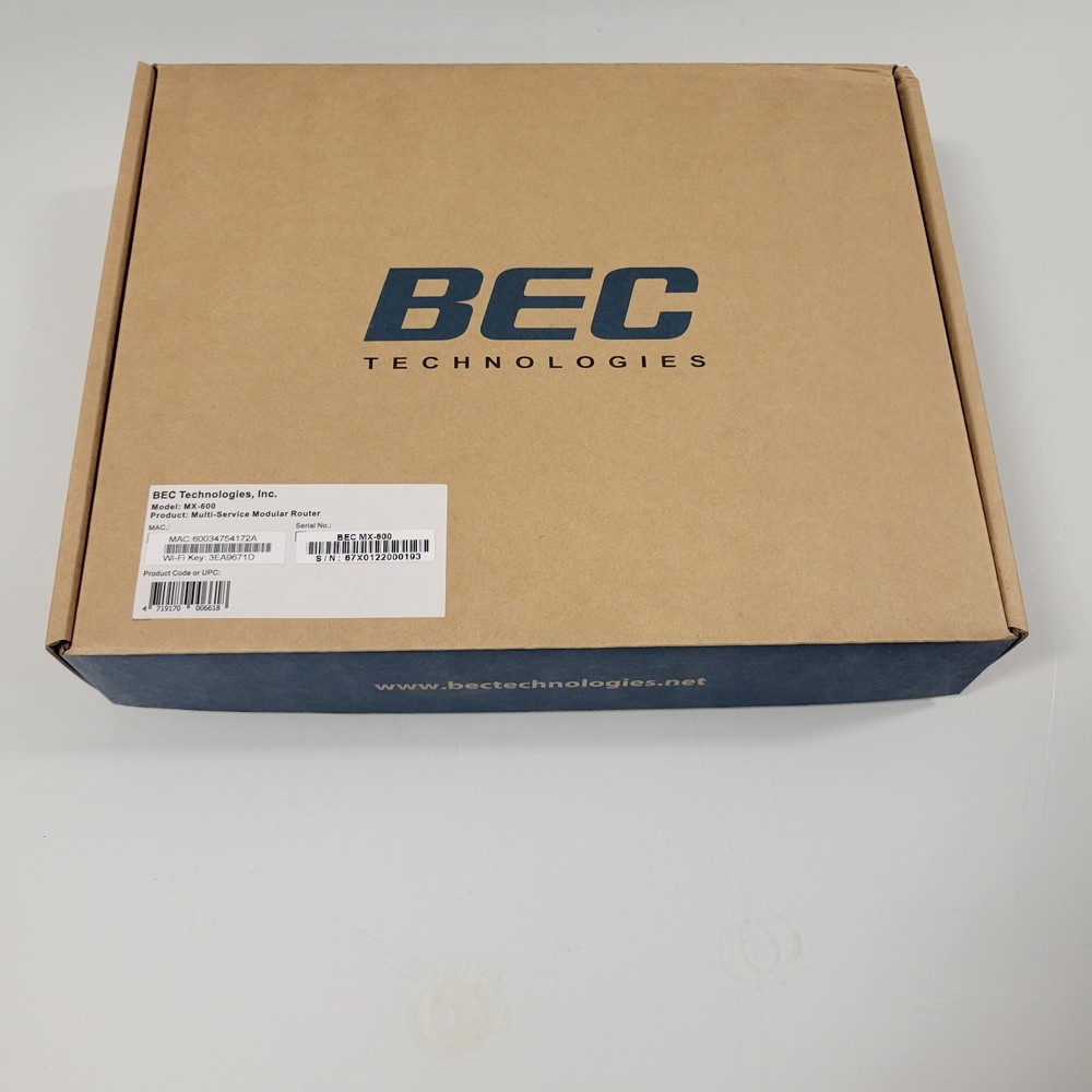 BEC Technologies Gigabit LTE Multi-Service Router MX-600 NEW
