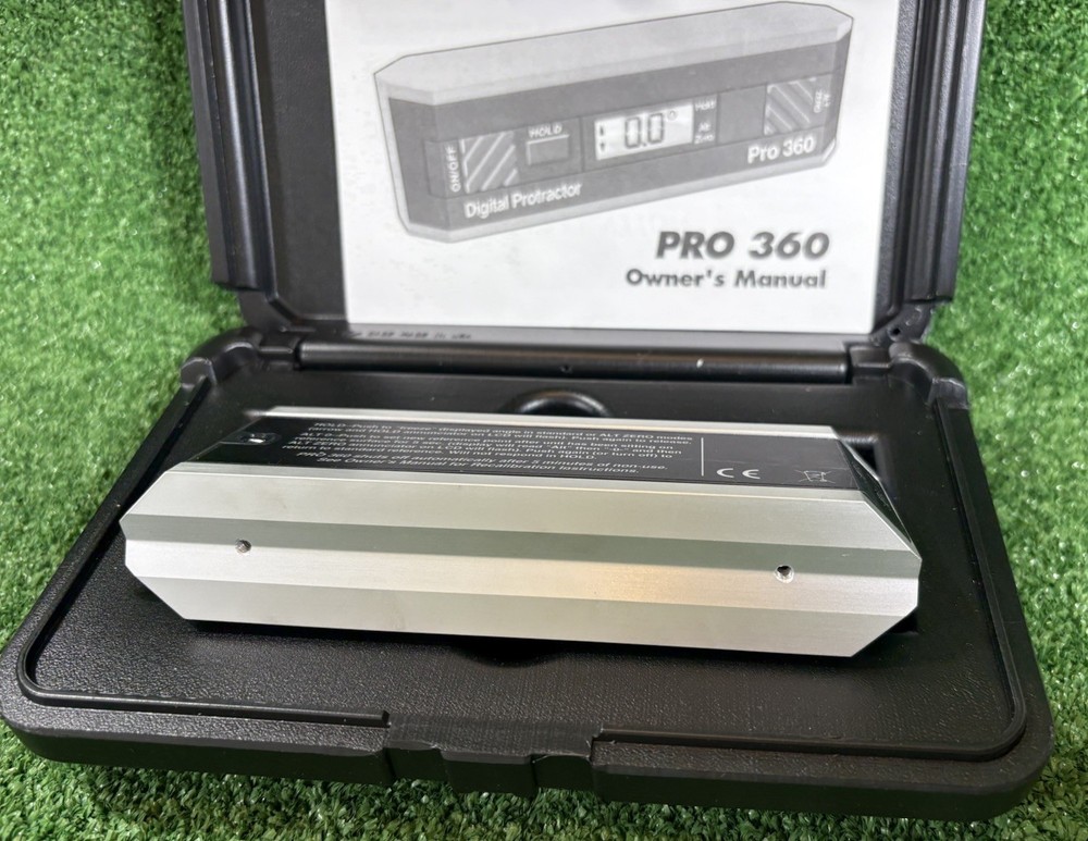 PRO 360 Digital Protractor Rectangular Head with Case & Owner's Manual