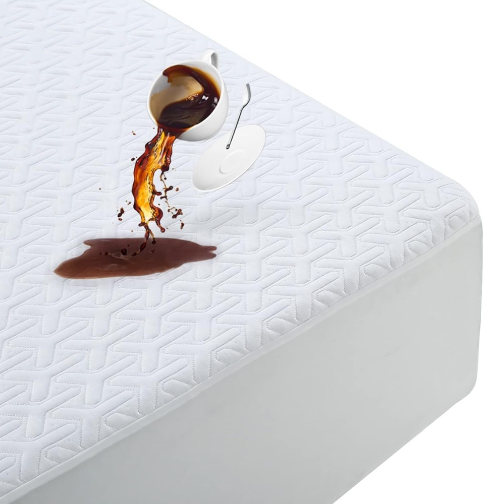 Breathable Cooling King Mattress Protector - Deep Pocket, Machine Washable