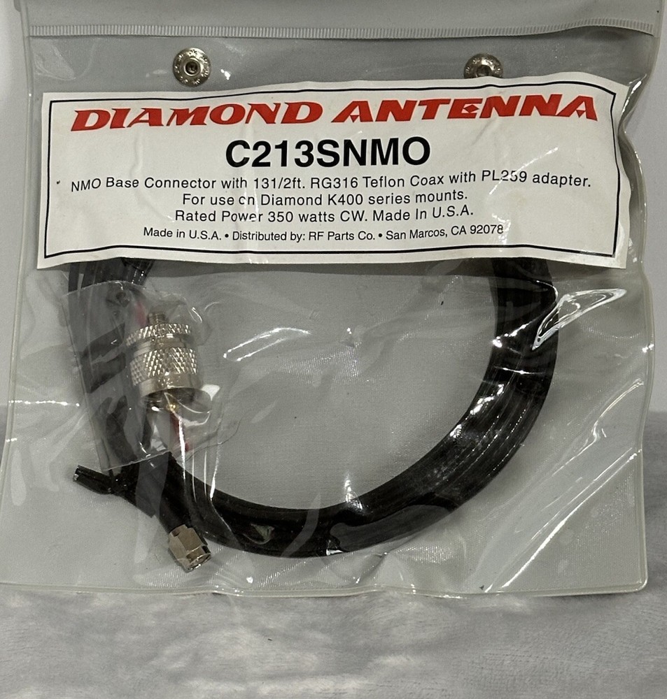 DIAMOND C213SNMO Antenna mount cable assembly NMO SMA 2ft