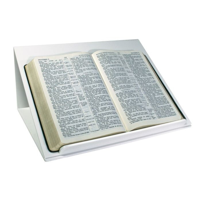 Kingdom Rectangular Compact Tabletop Acrylic Lectern - White