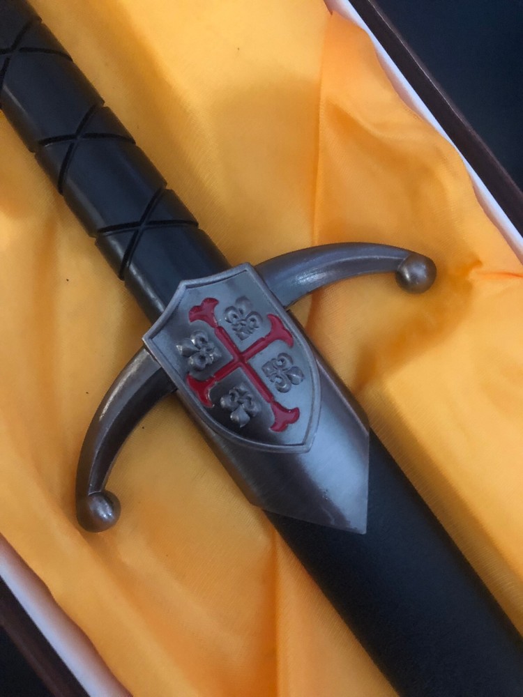 Guard Crusader Dagger, New in Box, Decorative Dagger, Black Handle