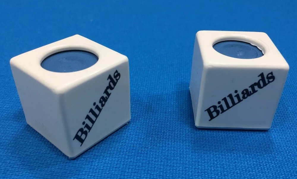 ( 2) Billiard Pool Cue Chalk Box Holder " Billiards “