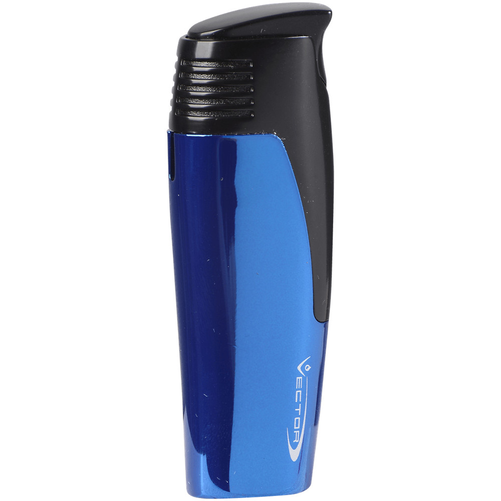 Vector Coup - Single Jet Flame Torch Lighter - Sparkle Metallic Blue - New
