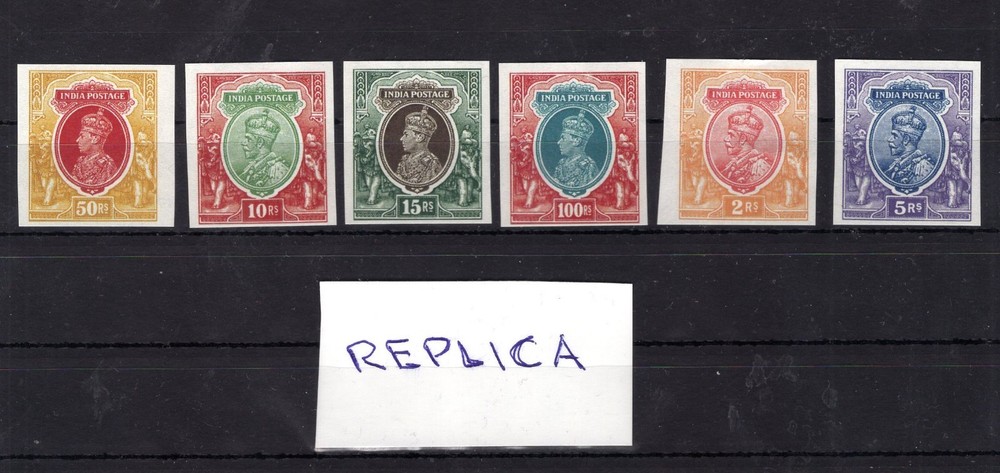 India - rare imperforated set - modern replica