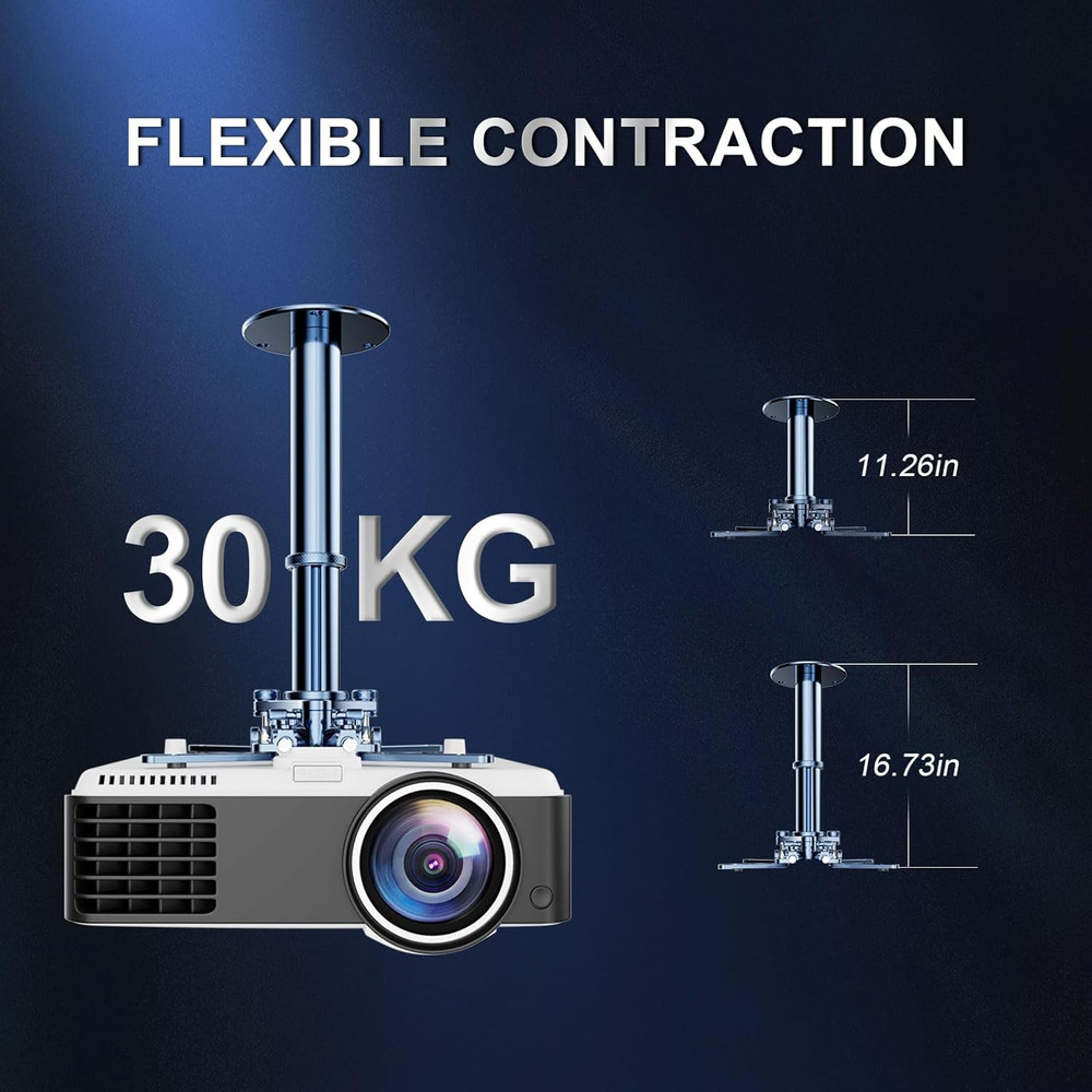 Universal Projector Mount, Ceiling Mount Millimeter-Precision Fine Tuning Tilt S