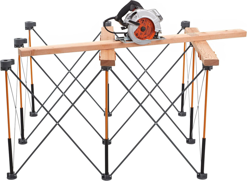 Bora Centipede 30In Folding Work Table Set - No Assembly 9-Strut Collapsible Tab