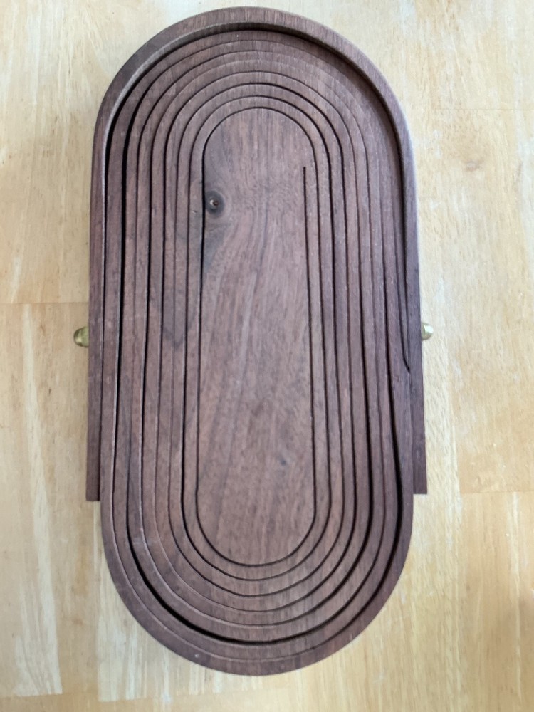 Deep Spring Collapsible Wooden Basket Signed