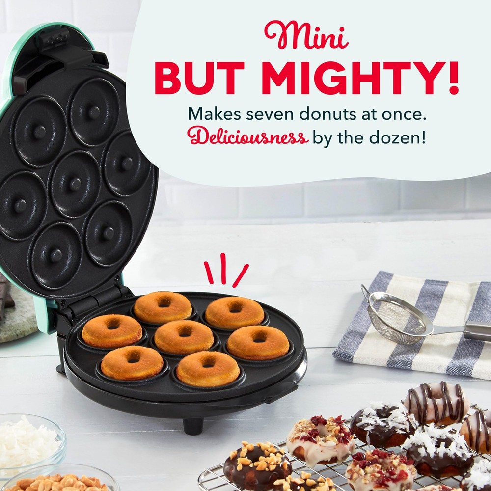 DASH Mini Donut Maker Machine for Kid-Friendly Breakfast, Snacks, Desserts