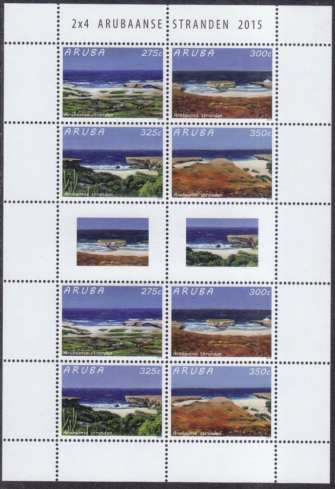 Arubu Issue 2015 (MS 836-839) Beach
