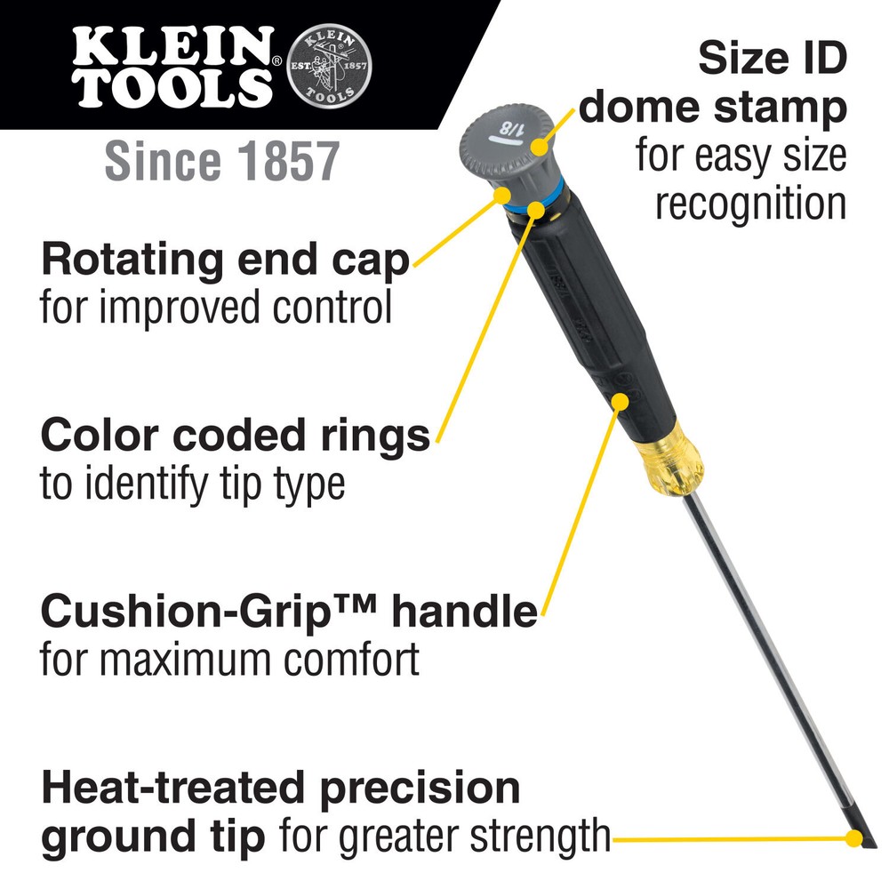 Klein Tools 6222 #00 Phillips Precision Screwdriver, 2-Inch Shank