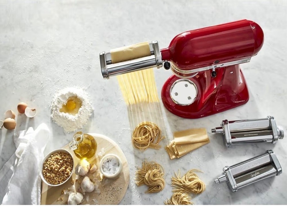 Pasta Maker Attachment Set 3-PIECE PASTA ROLLER & CUTTER SET for Kitchenaid