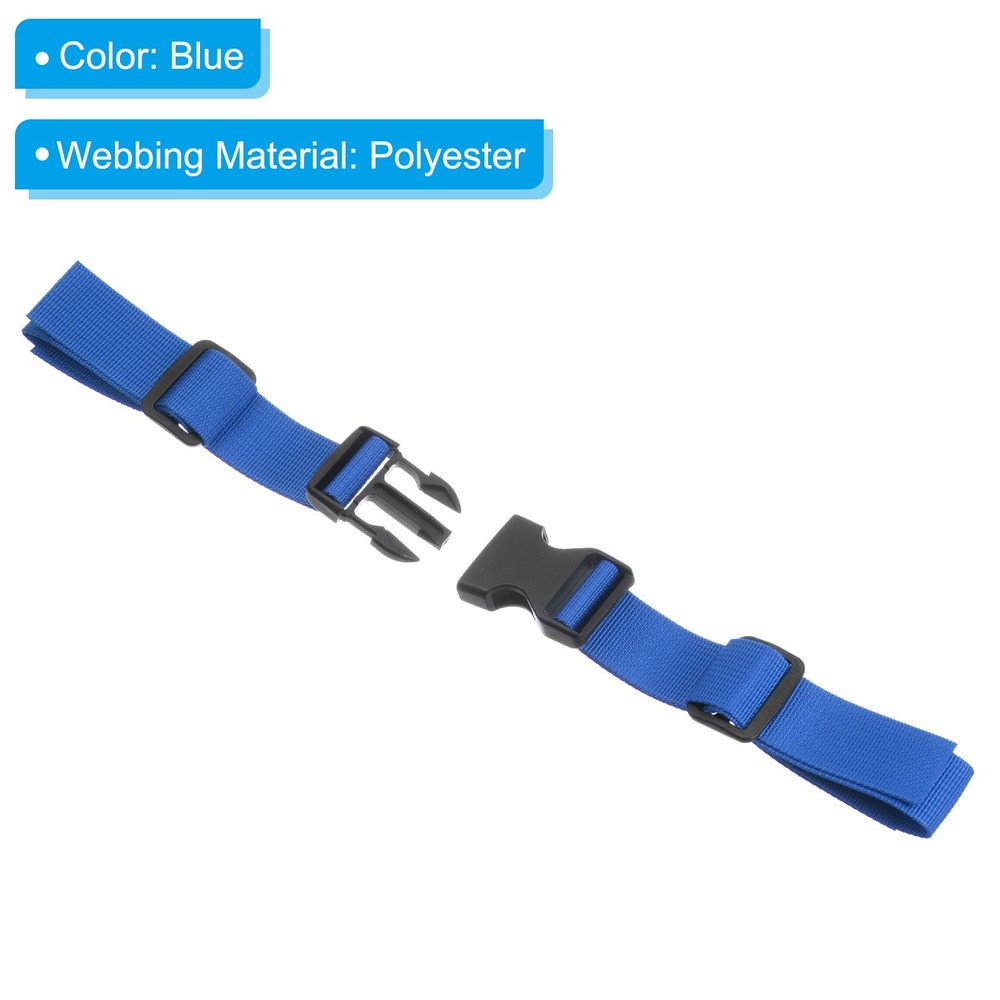 Backpack Chest Strap, 2 Pcs Adjustable Strap with Quick-Release Buckle, Blue