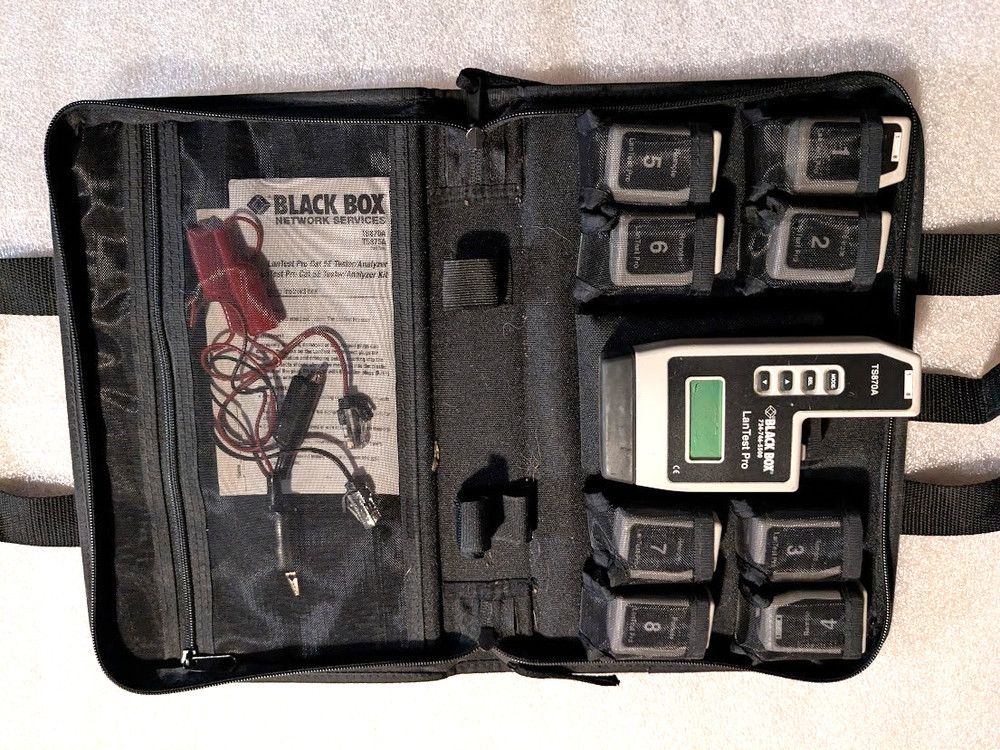 Black Box Model TS870A Lan Test Pro Cat 5E Tester Analyzer Kit