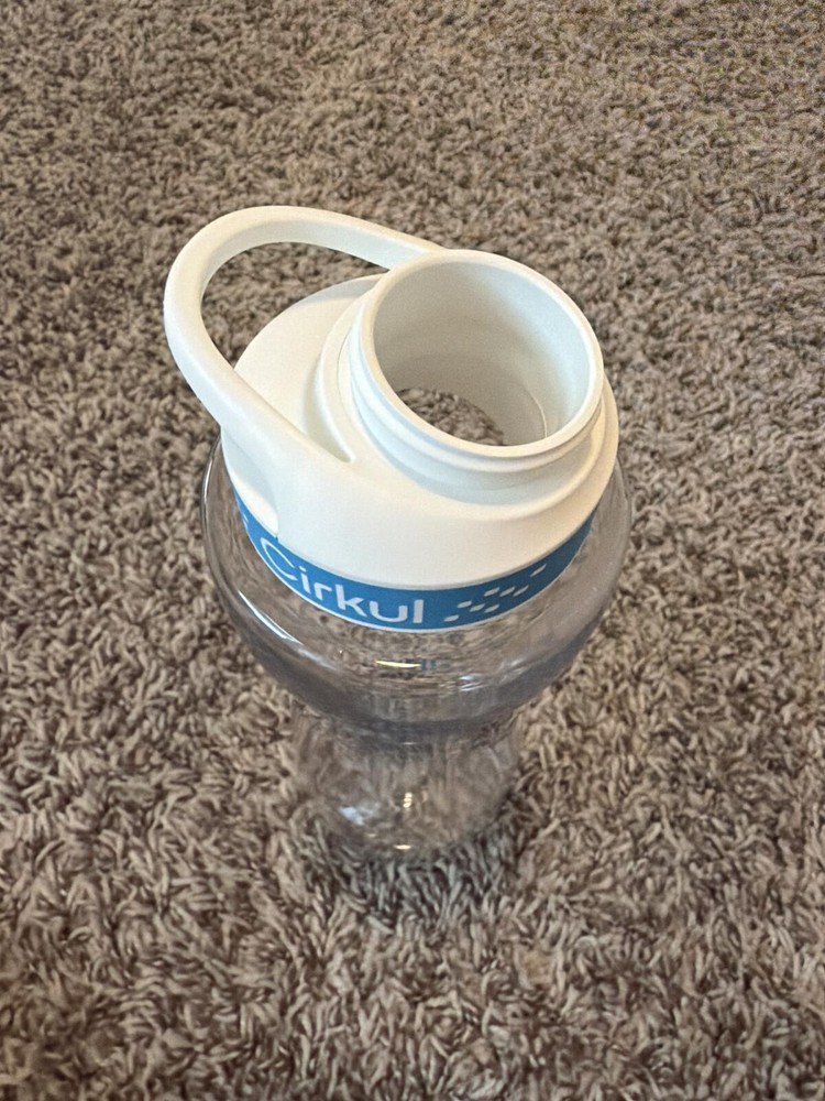 Cirkul Clear Water Bottle with Blue Cap - Reusable Drinkware
