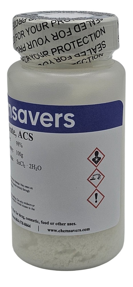 Tin(II) Chloride Dihydrate, ACS, 98%, 100g