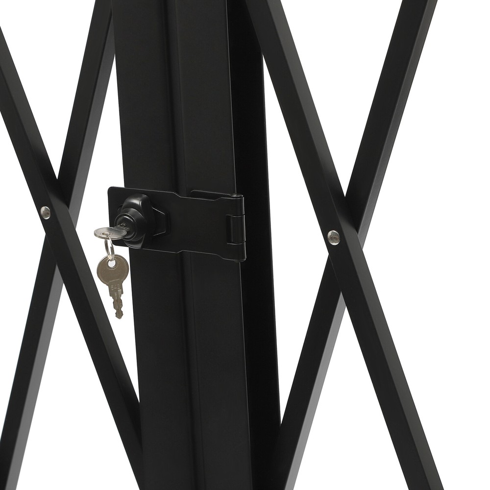 Double Folding Security Gate with Lock, Expandable Safety Barrier Door