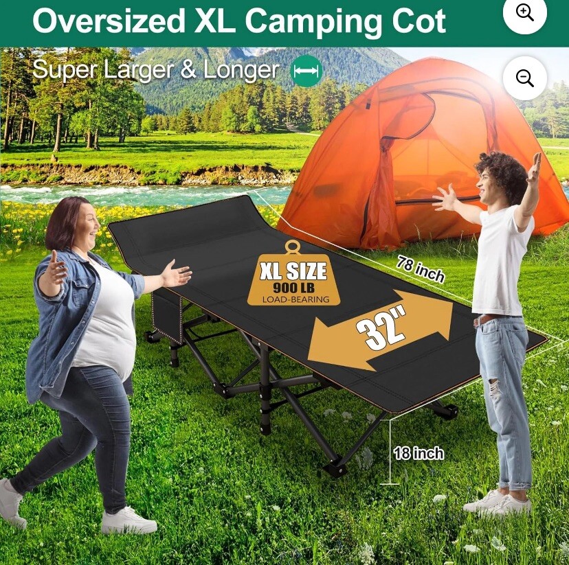 Portal Camping Bed Cot XXL