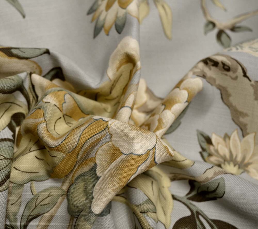 Mudan Platinum Waverly Fabric