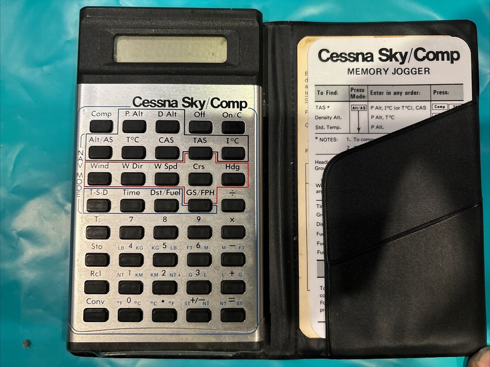 Rare - Cessna Sky Comp Navigation Computer W/Manual and hard case