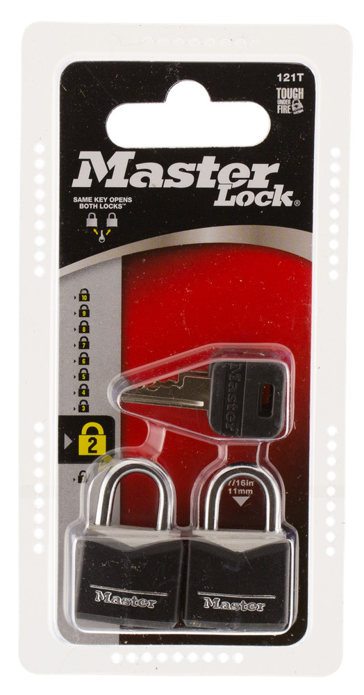Master Lock Padlock Master 121t Dbl Pack Keyed Vinyl