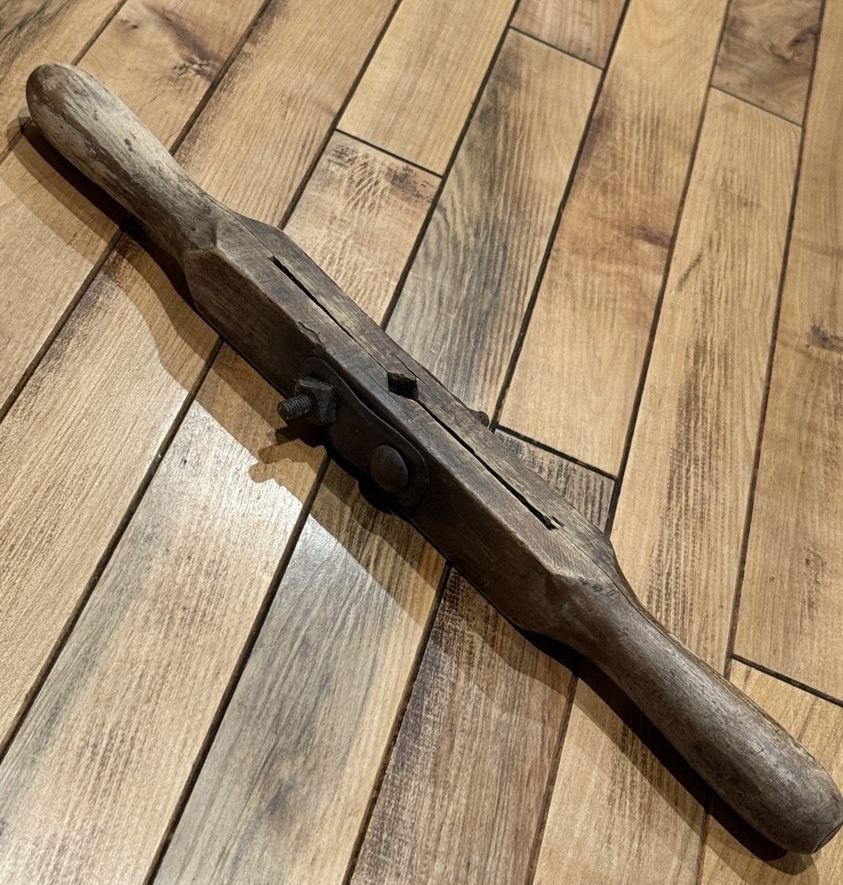 Antique Primitive 17.5” "T" Auger Handle Barn Beam Hand Drill Tool Adjustable