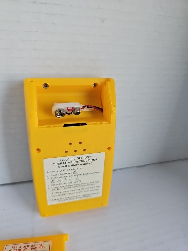 1978 Coleco Lil Genius Electronic Learning Calculator #2000 Tested Works